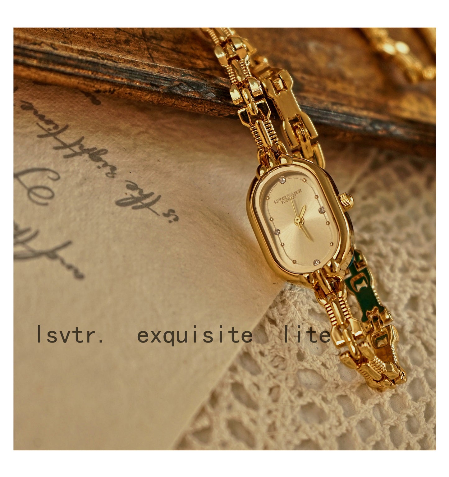 Vintage Luxury Bracelet Watch Mini Gold Watch Elegant Watch for Women