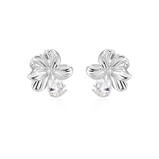 Luxury High-end Diamond-studded Earrings, New Flower Earrings for Women, Designer Jewelry Accessories