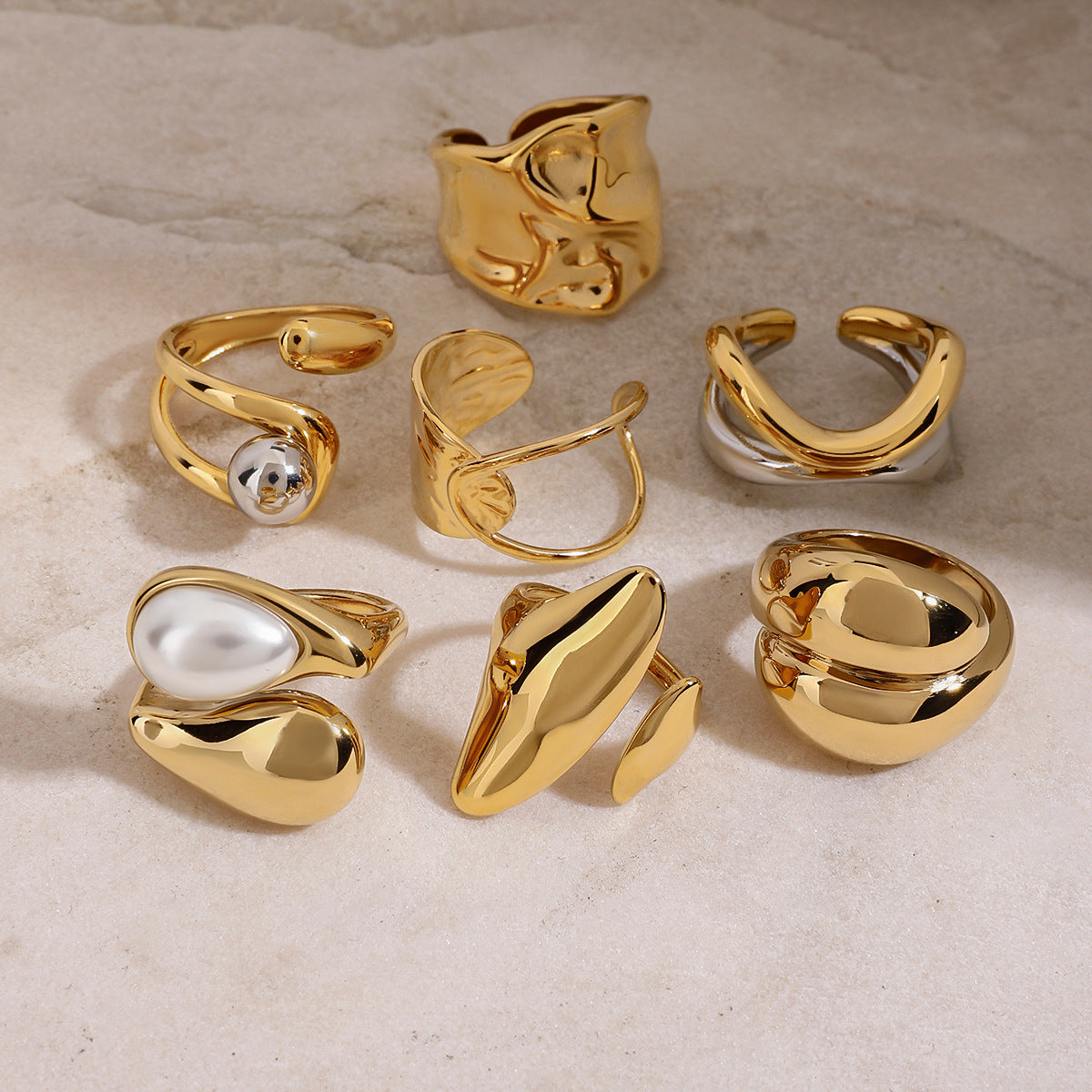 Fashionable and Personalized Metal Rings High-quality Titanium Steel Rings, Daily Wear Accessories