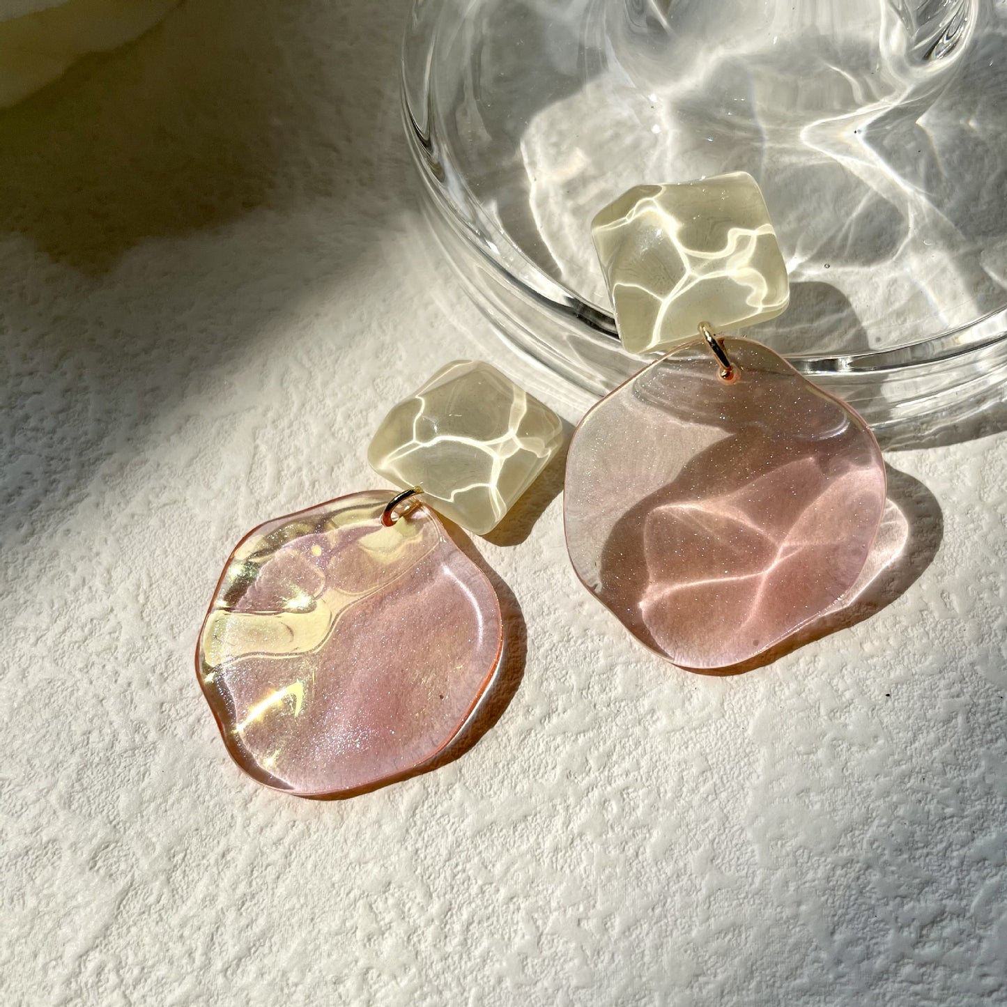 Simple Irregular Earrings, Fashionable and Versatile Earrings High-end Resin Accessories