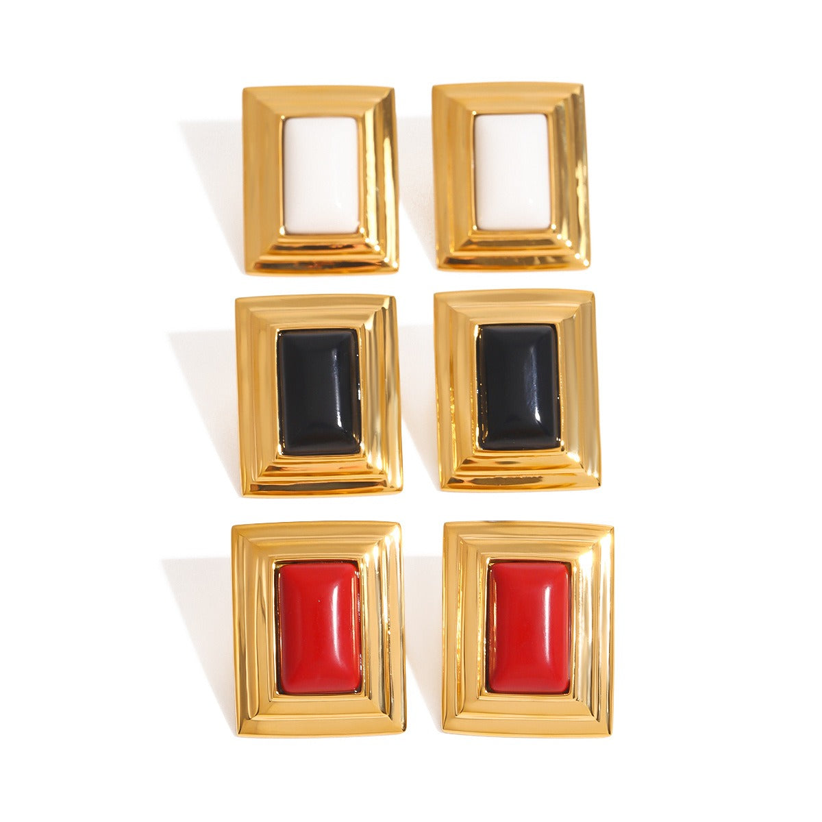 Fashionable and Simple Square Earrings, Geometric High-end Jewelry Accessories, Luxury Female High-end Earrings