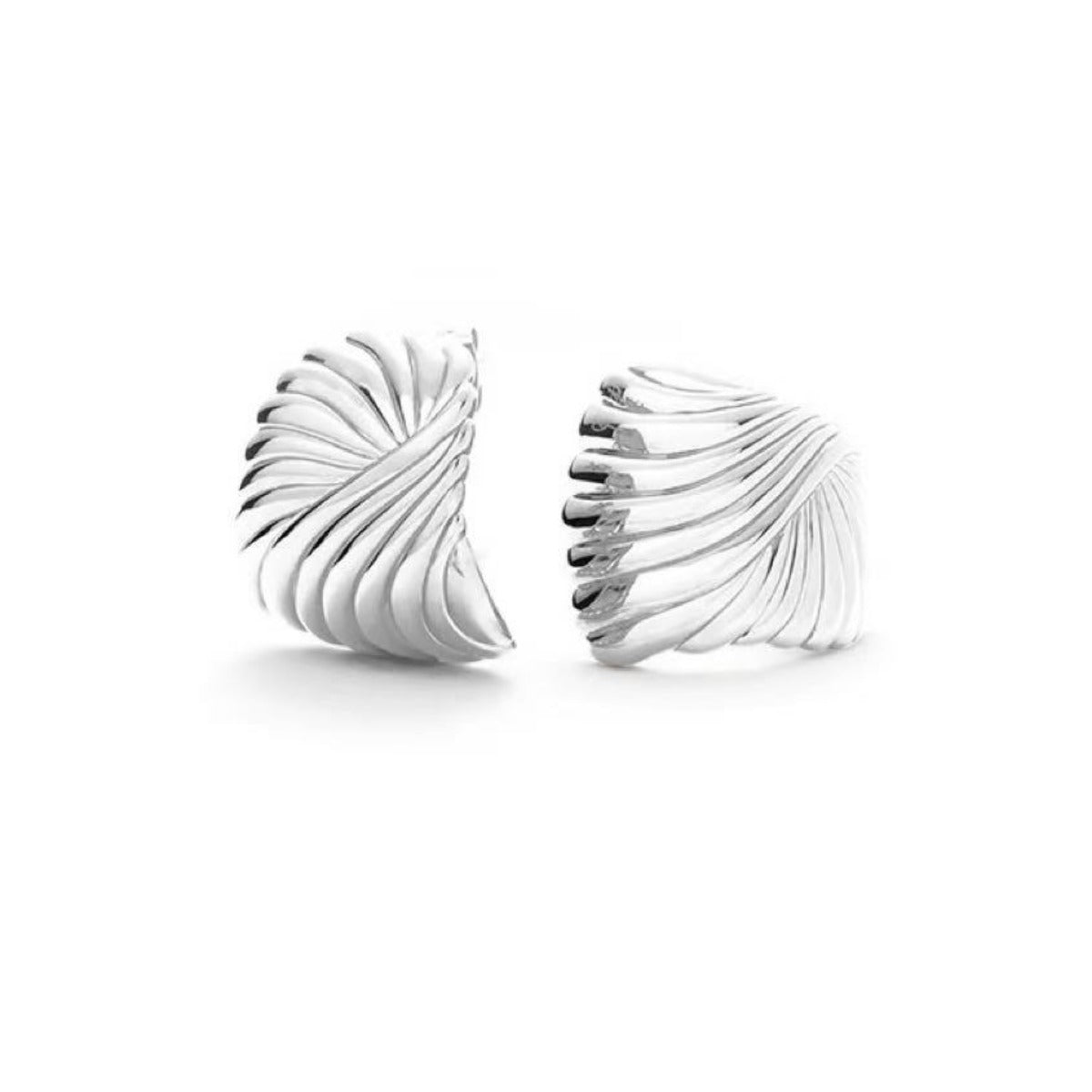 High-grade Water Ripple Personality Earrings Simple Earrings New Fashion All-match Earrings