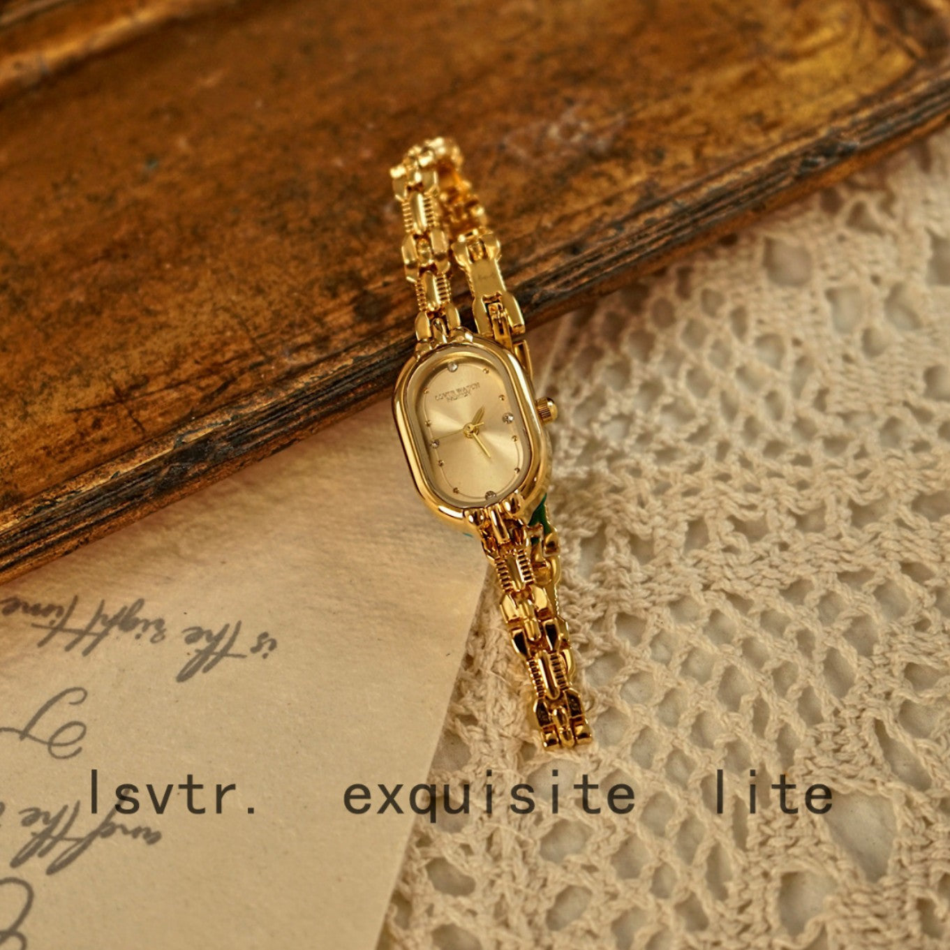 Vintage Luxury Bracelet Watch Mini Gold Watch Elegant Watch for Women