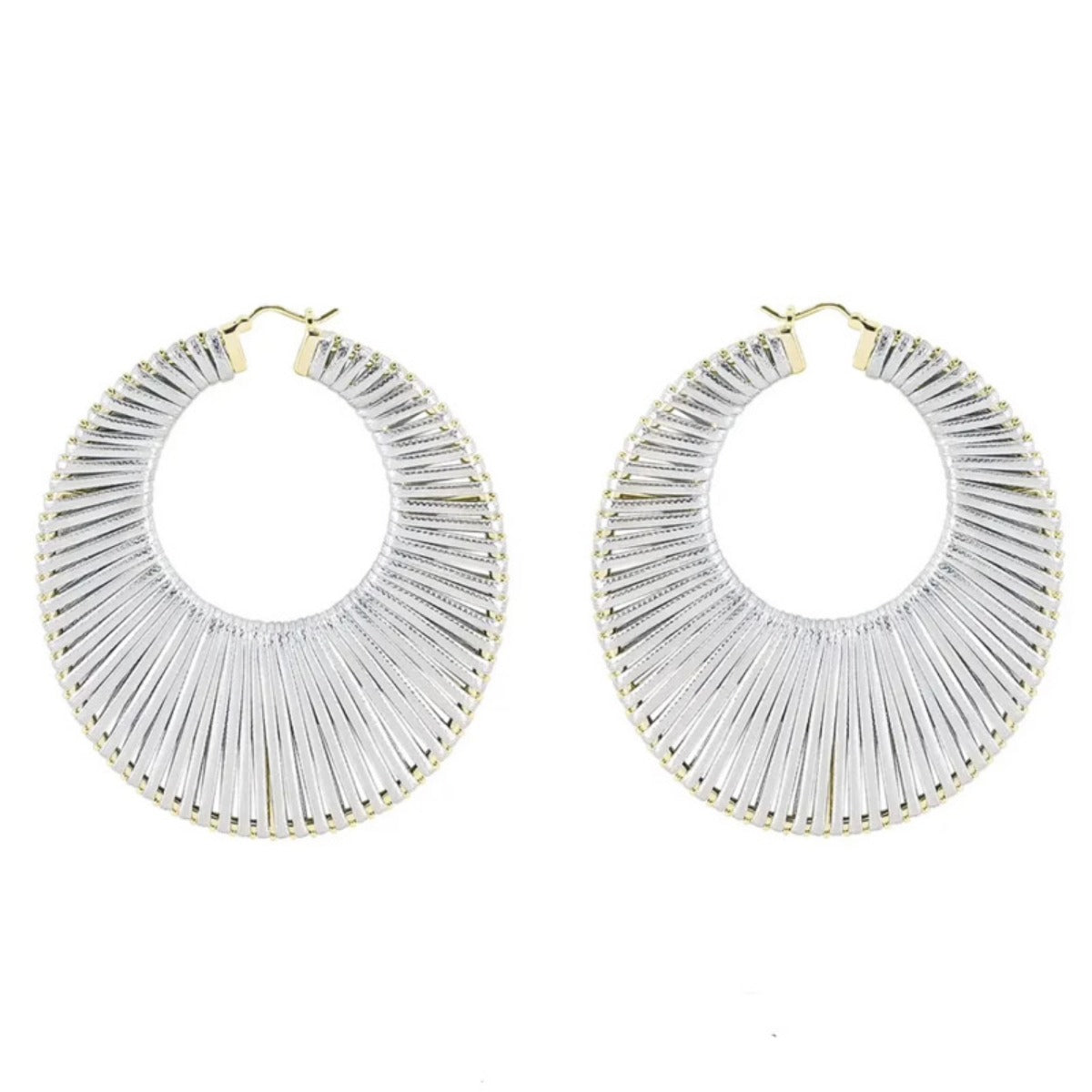 Retro Hand-woven Large Earrings Personality Fashionable Earrings High-end Sense of Versatile Earrings for Women